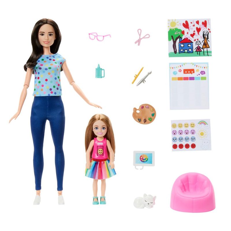 Conjunto-de-Bonecas-com-Acessorios---Barbie-Profissoes---Terapia-de-Arte---Mattel-2