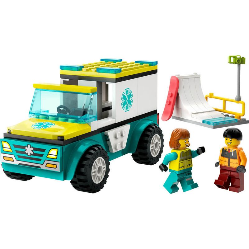 Lego-City---Great-Vehicles---Ambulancia-de-Emergencia-e-Snowboarder---60403-0