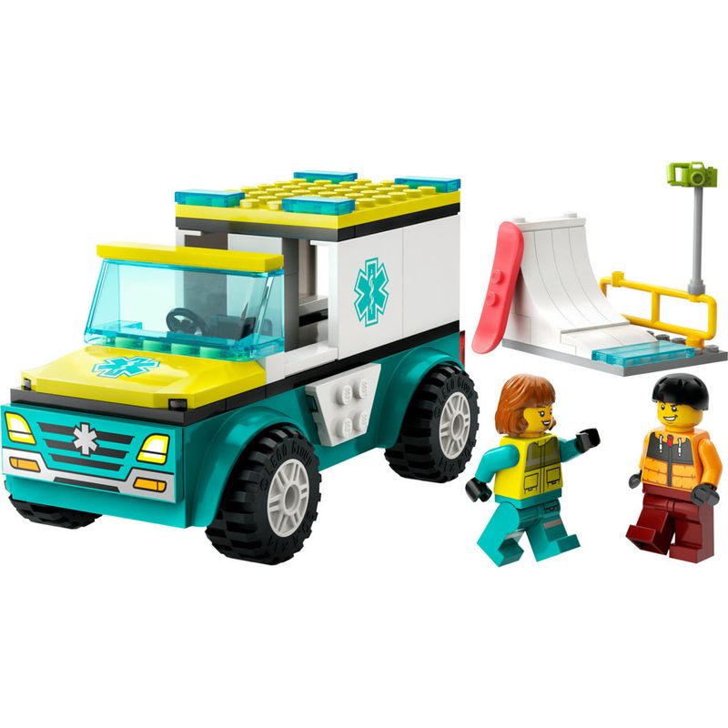 Lego-City---Great-Vehicles---Ambulancia-de-Emergencia-e-Snowboarder---60403-2