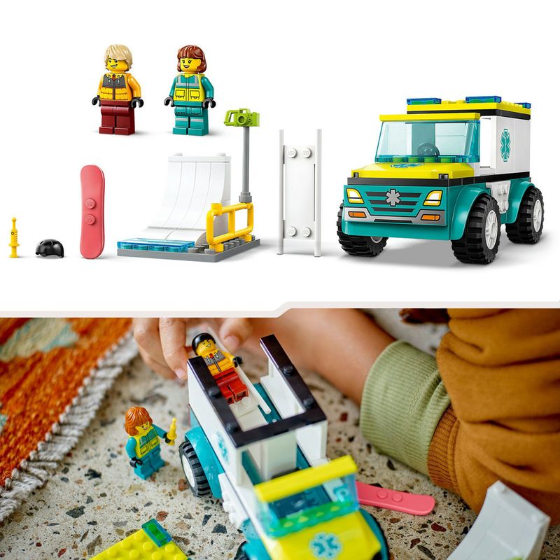 Lego-City---Great-Vehicles---Ambulancia-de-Emergencia-e-Snowboarder---60403-4