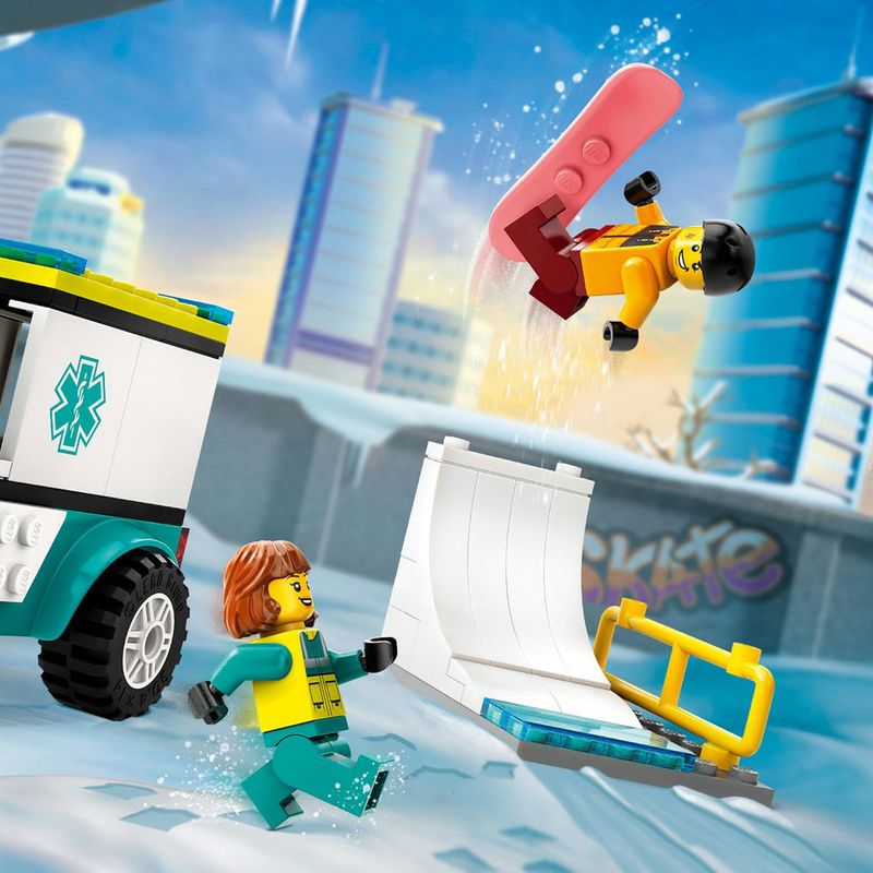 Lego-City---Great-Vehicles---Ambulancia-de-Emergencia-e-Snowboarder---60403-5