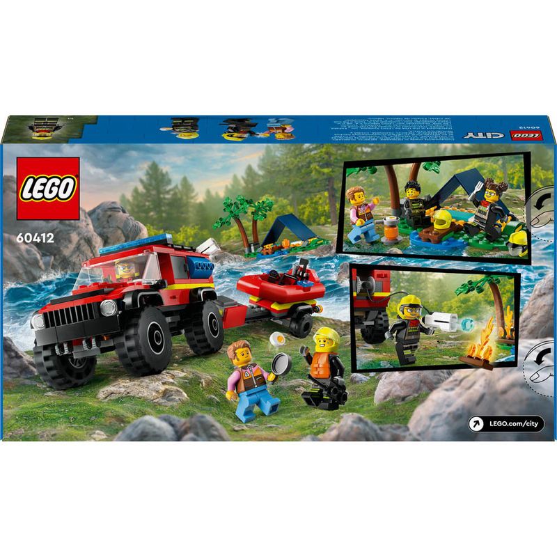 Lego-City---Caminhao-dos-Bombeiros-4x4-com-Barco-de-Resgate---60412-1