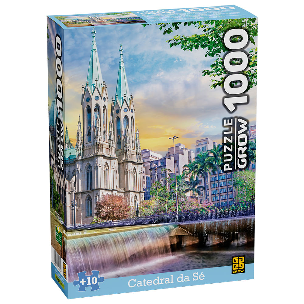 Confira Quebra-cabeça - Catedral da Sé - 1000 Peças - Grow