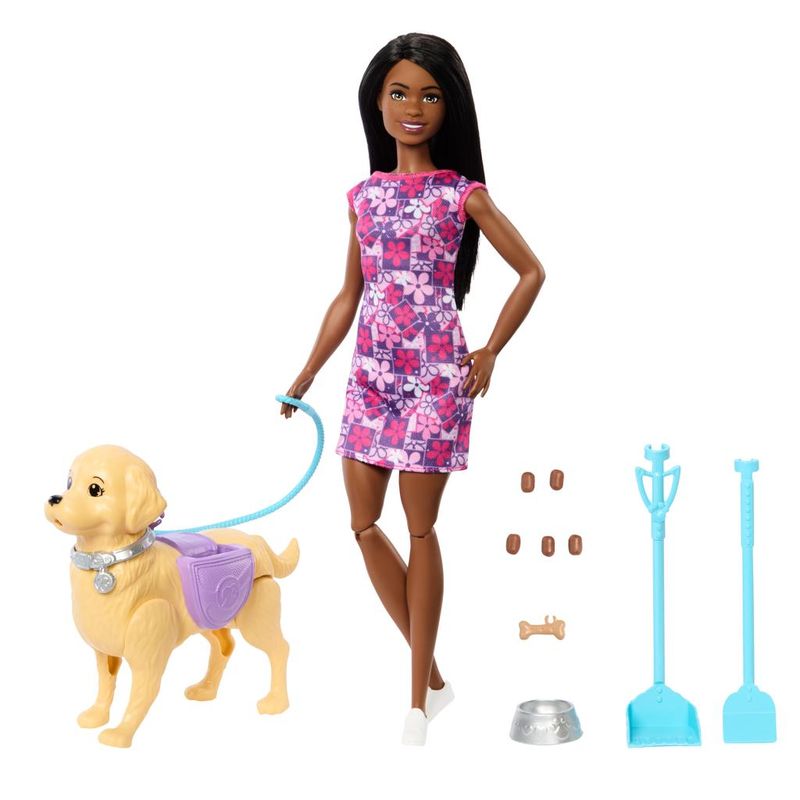 Conjunto-de-Boneca-Articulada-e-Mini-Figura---Barbie---Brooklyn---Passeio-de-Cachorrinho---Mattel-0