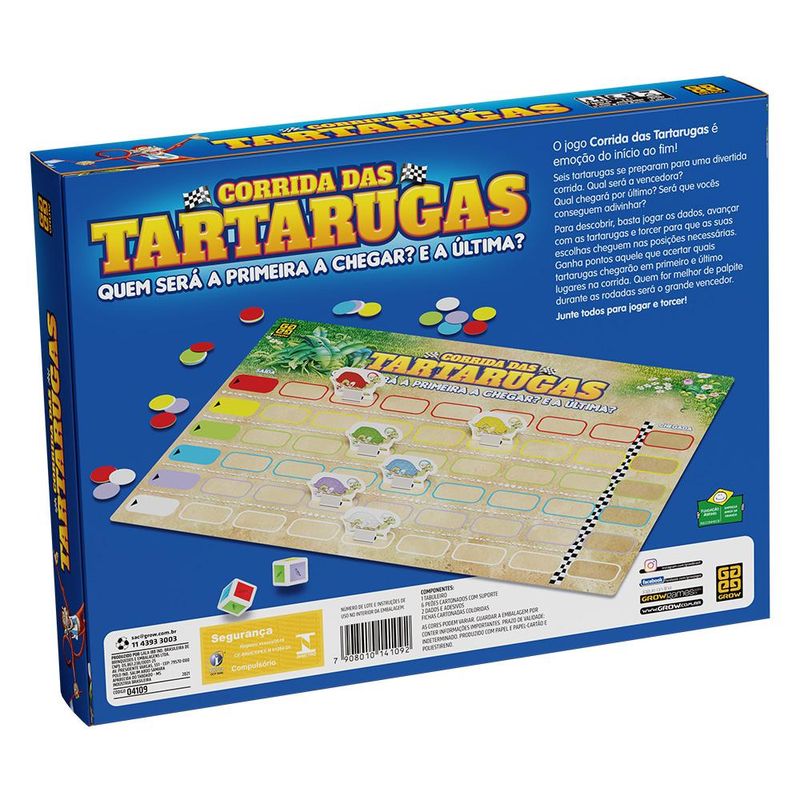 Jogo-de-Tabuleiro---Corrida-das-Tartarugas---De-2-a-6-Jogadores---Grow-1