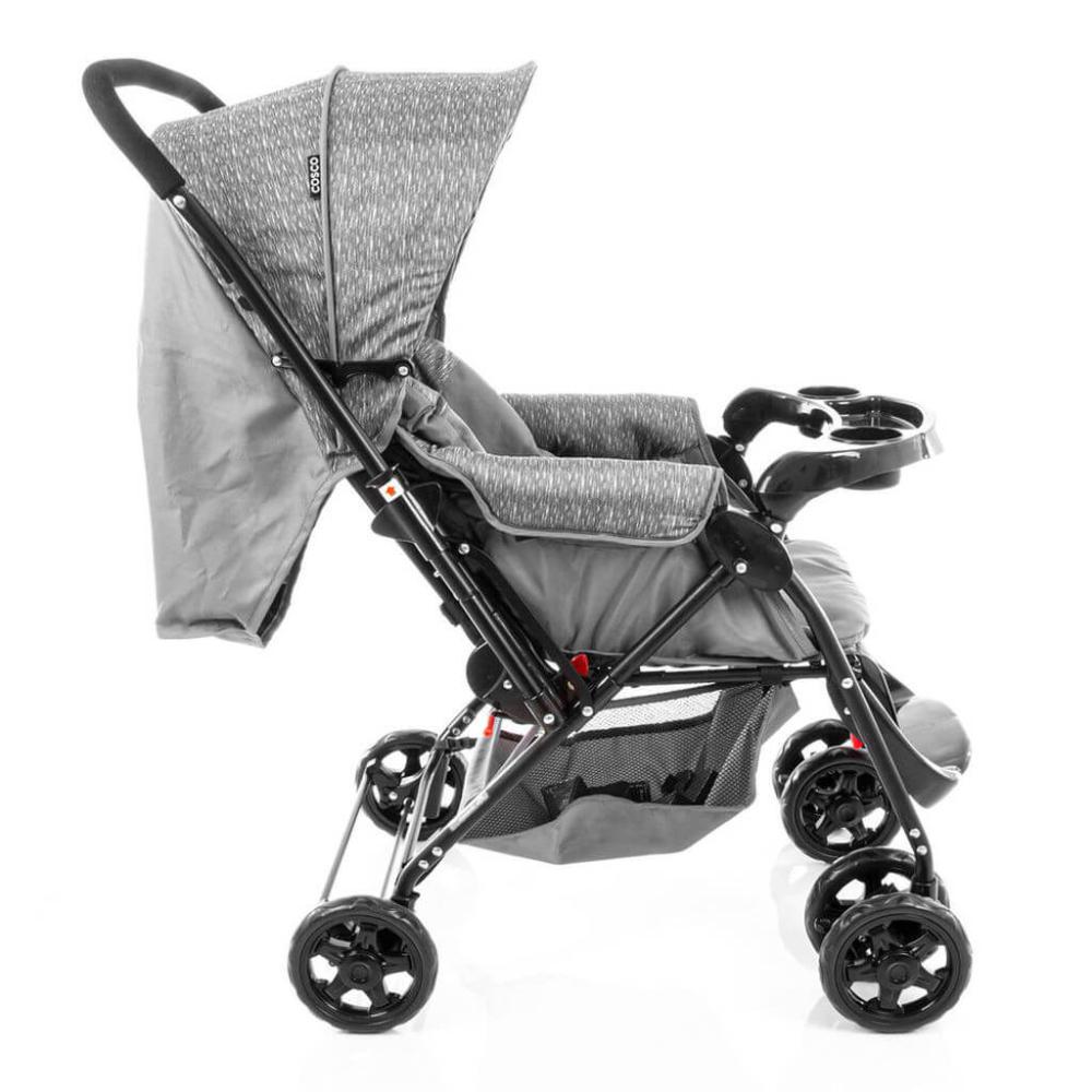 travel system reverse cosco cinza rajado