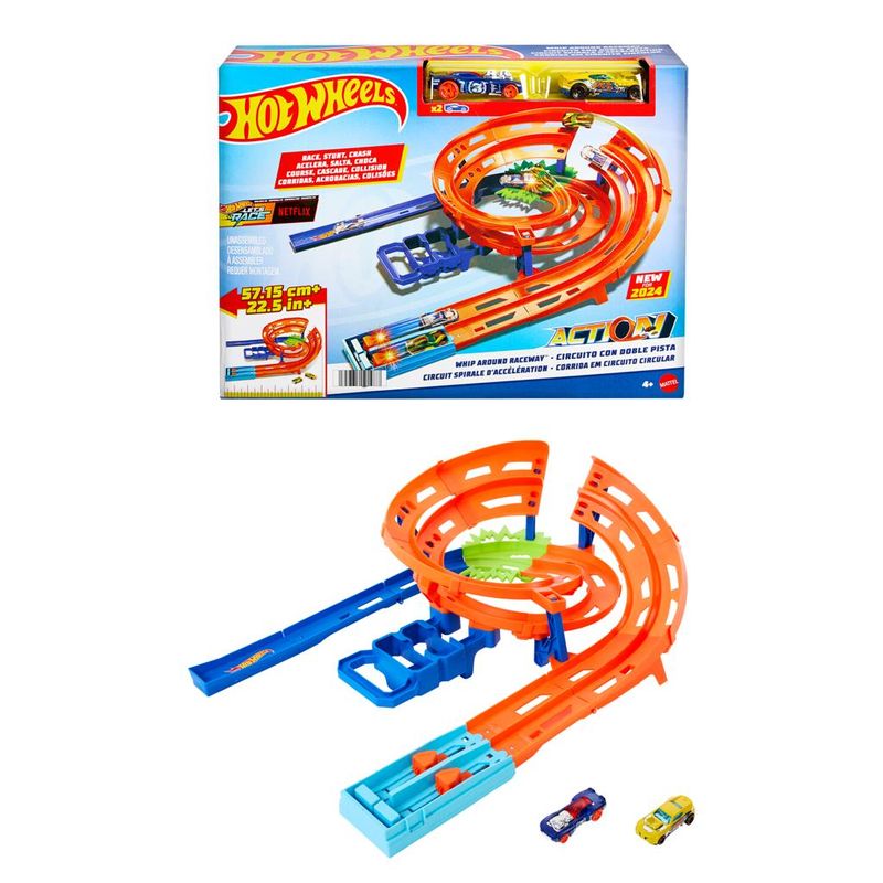 Conjunto-De-Pista-E-Carrinhos---Hot-Wheels---Giro-Veloz---Mattel-0