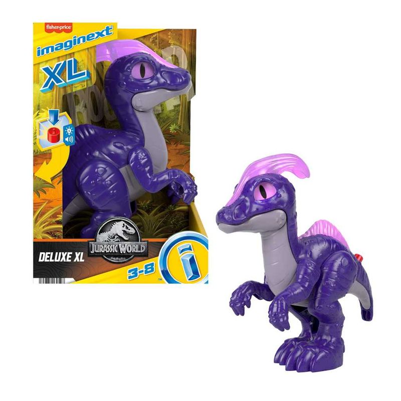 Figura-De-Acao---Imaginext---Jurassic-World---Dinossauro-Parasaurolofos---Roxo---Mattel-2