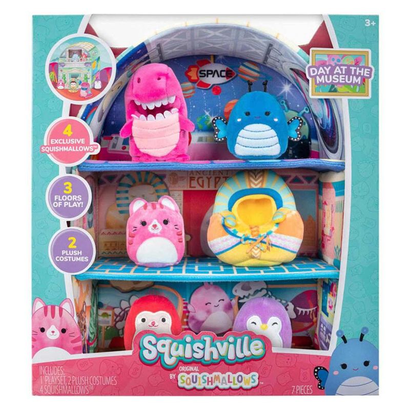 Playset-Com-4-Pelucias-E-Acessorios---Squishmallows---Squishville---Day-At-The-Museum---Sunny-0