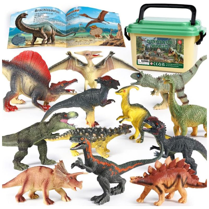 Kit-12-Dinossauros-Jurassicos-Realistas-com-Livreto-foto-B09NSCHB2H_0