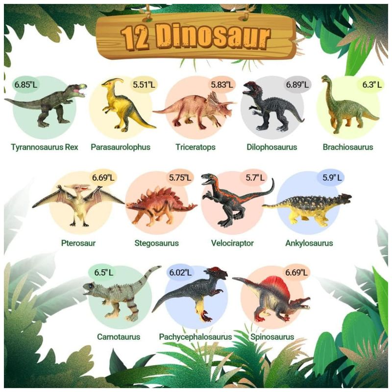 Kit-12-Dinossauros-Jurassicos-Realistas-com-Livreto-foto-B09NSCHB2H_1