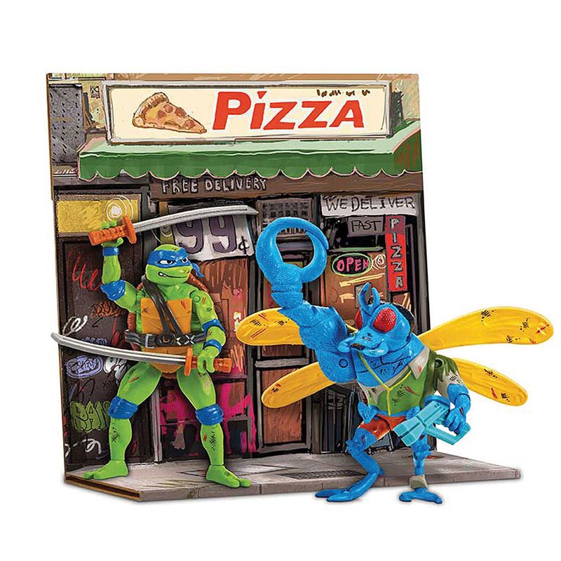 Figura-de-Acao---Tartarugas-Ninja---Pack-Bem-Vs-Mal---Leonardo-Vs-Baxter-Fly---Sunny---1