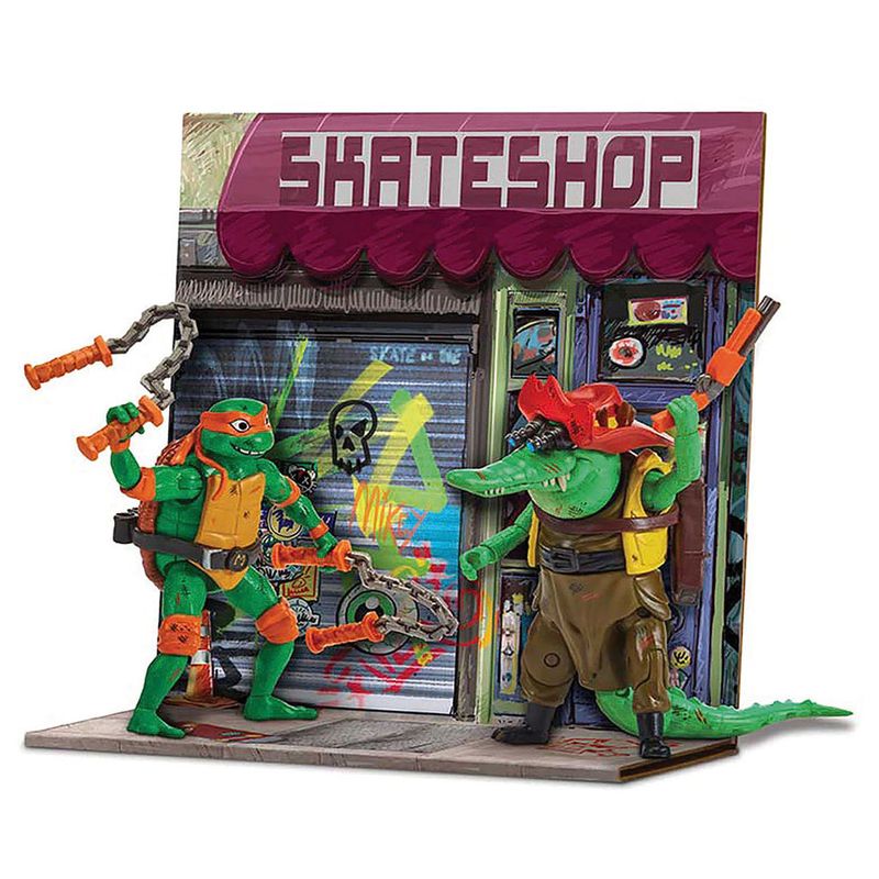 Figura-de-Acao---Tartarugas-Ninja---Pack-Bem-Vs-Mal---Michelangelo-X-Leatherhead---Sunny---1