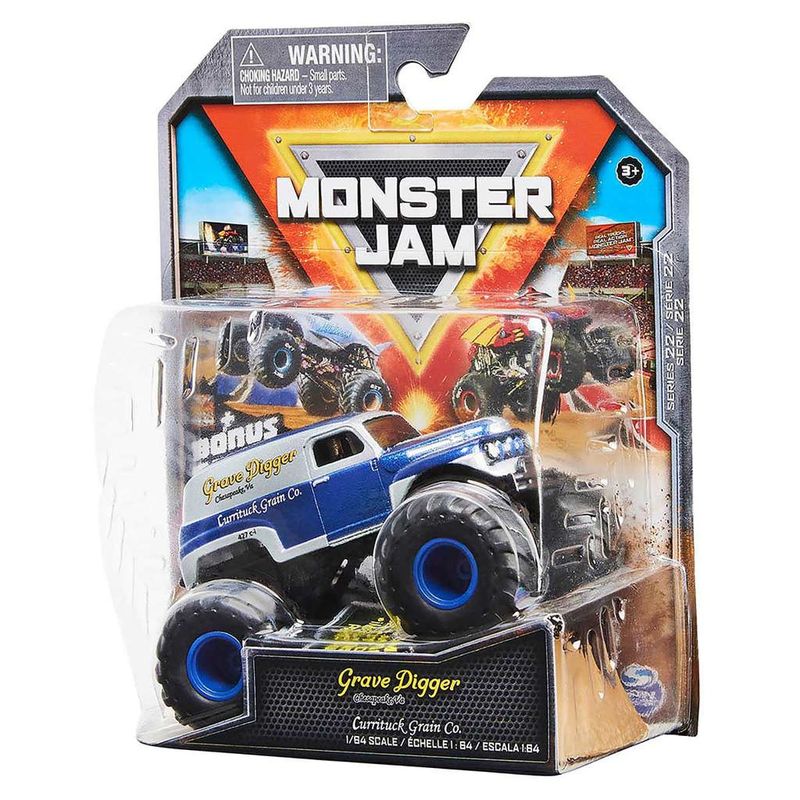 Carrinho-Miniatura---Monster-Jam---Die-Cast-Truck-Grave-Digger---Sunny---Azul-2