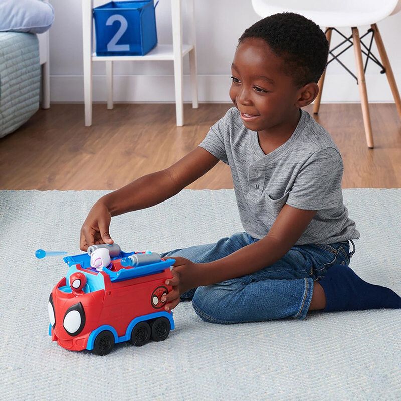 Conjunto-de-Carrinho-com-Bonecos---Disney-Junior---Spidey---Transportador-de-Teia-Giratorio---Sunny-10