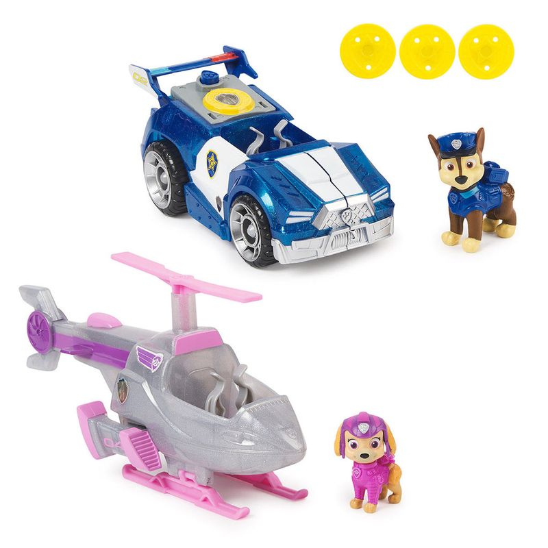 Conjunto-com-Carrinho-e-Figura---Patrulha-Canina---Filme-2---Chase-e-Skye---Sunny-0