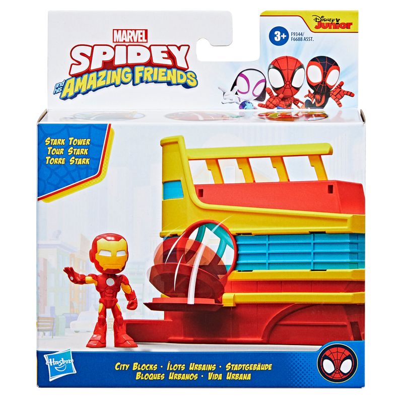 Mini-Figura-de-Acao---Marvel---Homem-Aranha---Vida-Urbana-Kit-Torre-Stark-e-Figura---F9344---Hasbro-3