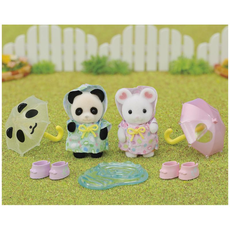 Sylvanian-Families---Amigos-Do-Jardim-De-Infancia---Caminhando-Na-Chuva---Epoch-4