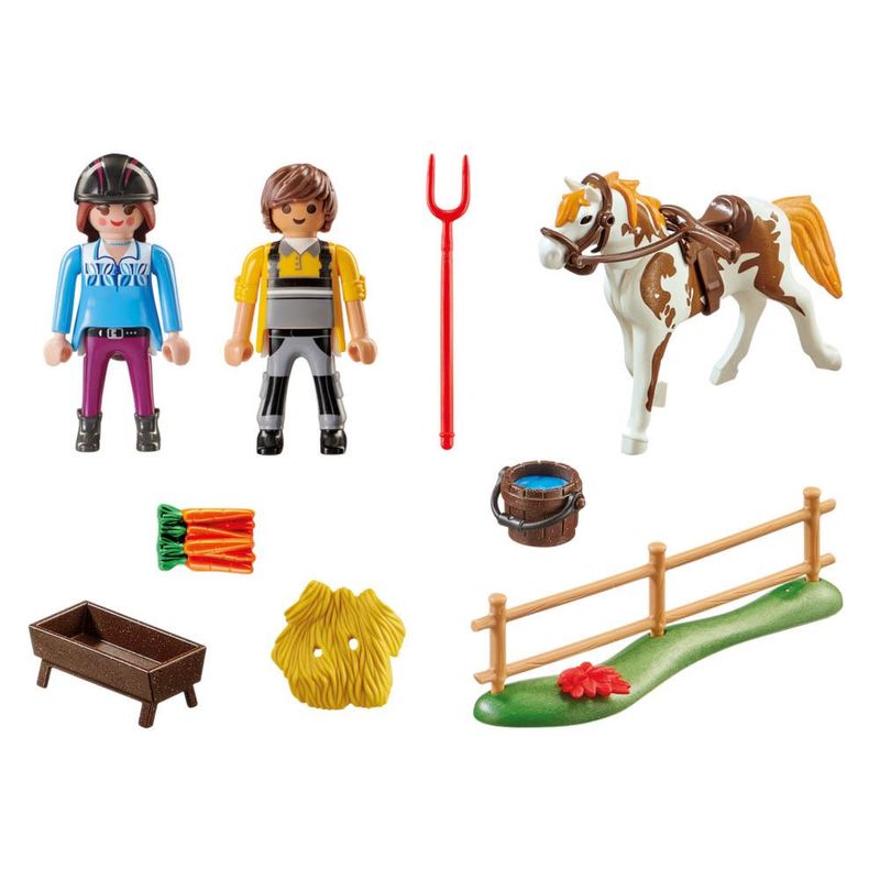 Playmobil-Country---Cavalo-e-Zelador---70505---Sunny-1