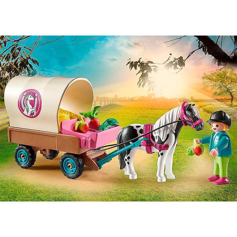 Playmobil---Fazenda-Dos-Poneis---Carroca-com-Ponei---70998---Sunny--3