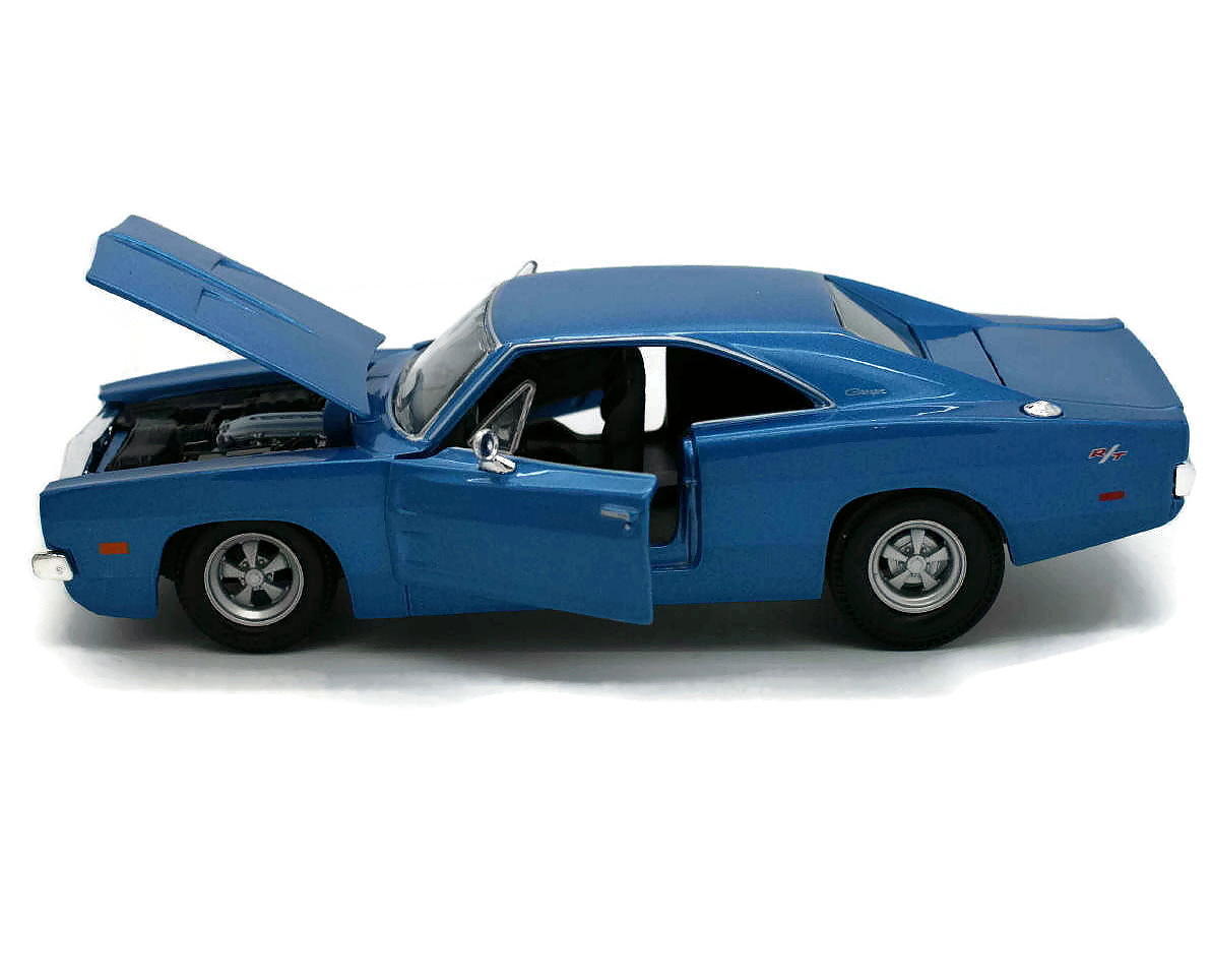 Miniatura - Carro - 1969 Dodge Charger - 1:24 - Maisto Special Edition -  Azul - Ri Happy