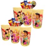 Copo-das-Princesas-Disney-Pequena-Sereia-Rapunzel-Branca-de-Neve-para-Festa-Infantil-Foto--Kit-com-5-ou-6-CAPA