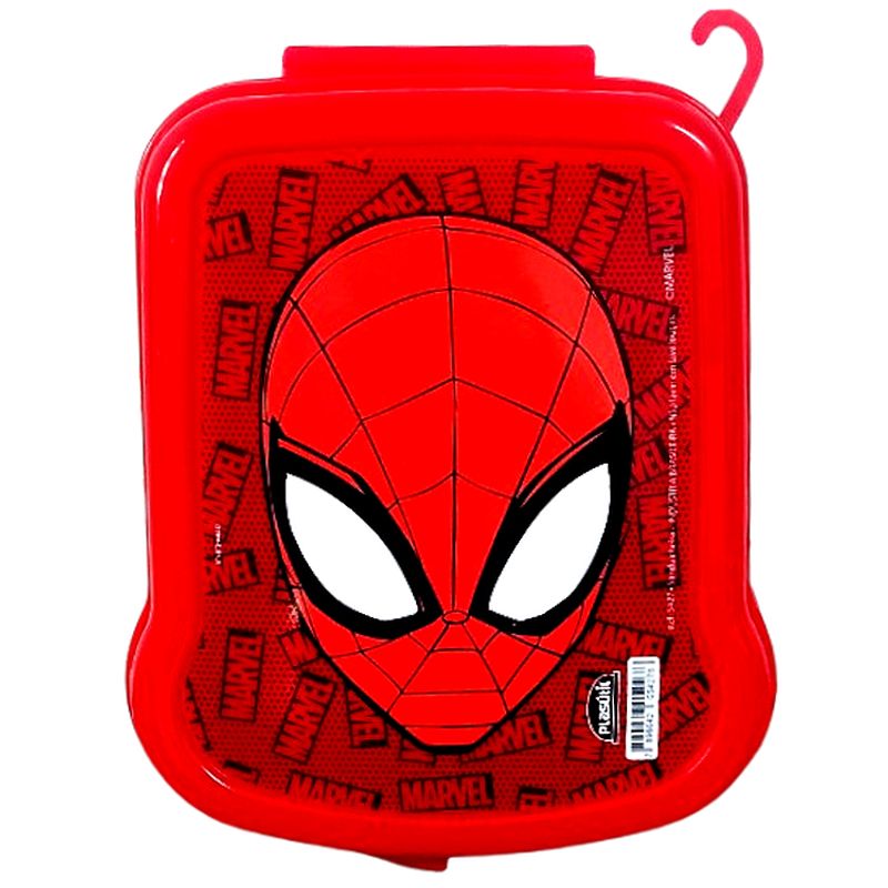 Sanduicheira-Homem-Aranha-Plasutil-Escolar-Infantil-Porta-pao-de-Forma-Lanche