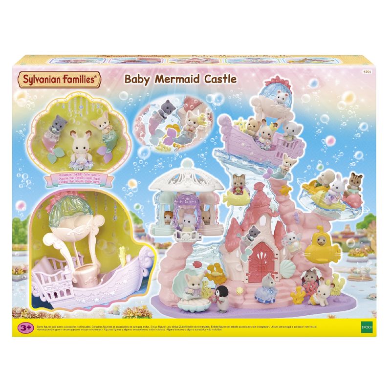 Sylvanian-Families---Conjunto-Castelo-de-Diversoes-Bebe-Sereia---Epoch-1