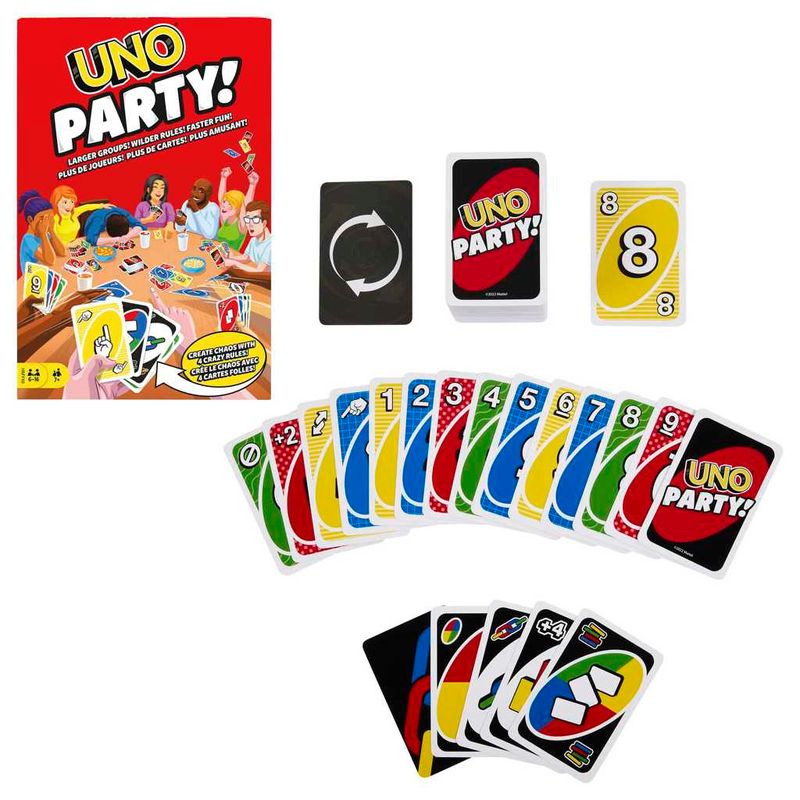 Jogo-De-Cartas---UNO-Party---De-6-a-16-Jogadores---Mattel-0