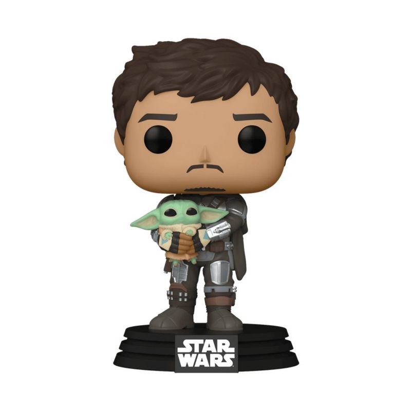 Mini-Boneco---Funko-POP---Star-Wars---Mandalorian-Com-Grogu---Candide-0