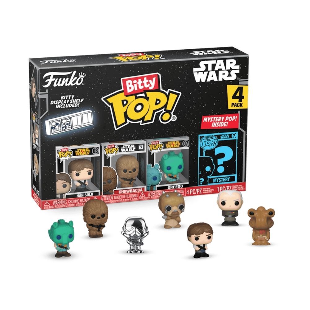 Confira Boneco - Funko - Bitty Pop - Star Wars - Han Solo - Pack