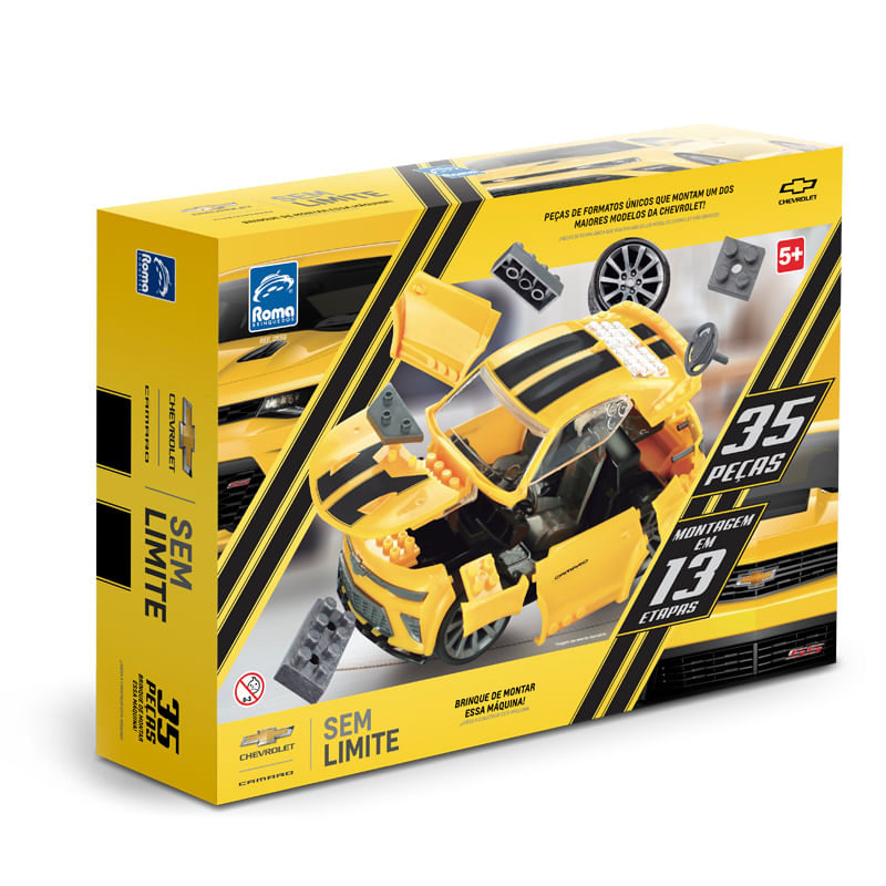 Blocos-de-Montar---Carro-Para-Montar---Camaro---Roma-Brinquedos-2