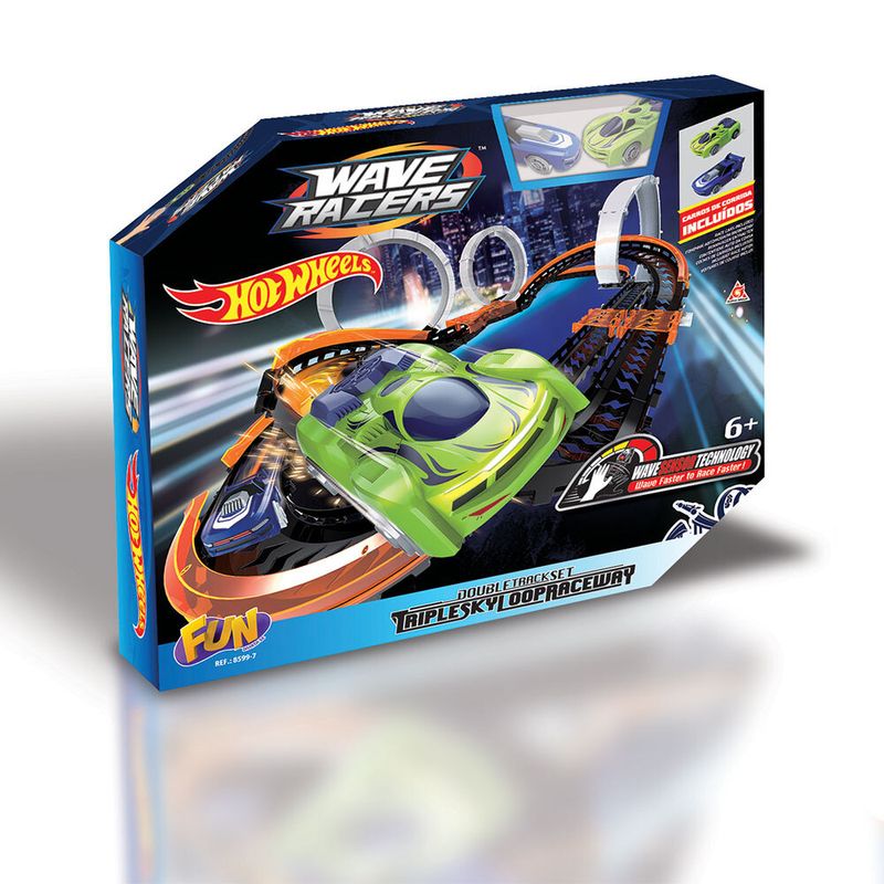 Pista-de-Percurso---Hot-Wheels---Wave-Racers---Pista-Triple-Skyloop---FUN-0