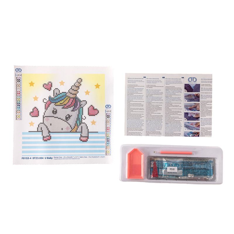 Kit-de-Artesanato---Diamond-Dotz---Unicornio---Baby-Serie-2---2000-Dotz---Fun-2
