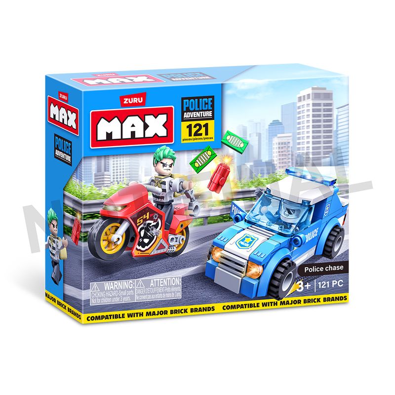 Blocos-de-Montar---Max-Police-Adventure---Police-Chase---125-Pcs---Candide-5