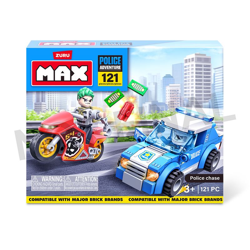 Blocos-de-Montar---Max-Police-Adventure---Police-Chase---125-Pcs---Candide-6