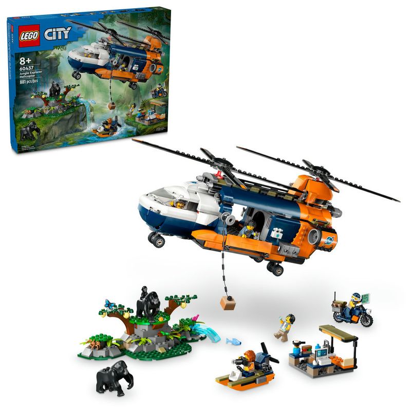 LEGO---City-Exploration---Helicoptero-Explorador-da-Selva-no-Acampamento-Base---60437-2