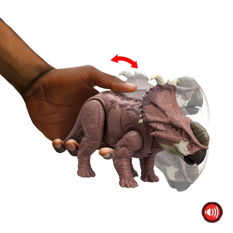 Figura-Articulada---Jurassic-World---Dinossauro-Rugido-Selvagem-Pachyrhinosaurus---Mattel-3