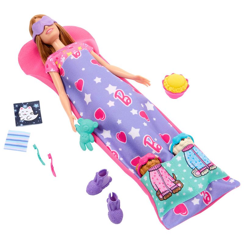 Boneca-Com-Acessorios---Barbie---Festa-Do-Pijama-Com-Cachorrinhos---Mattel-2