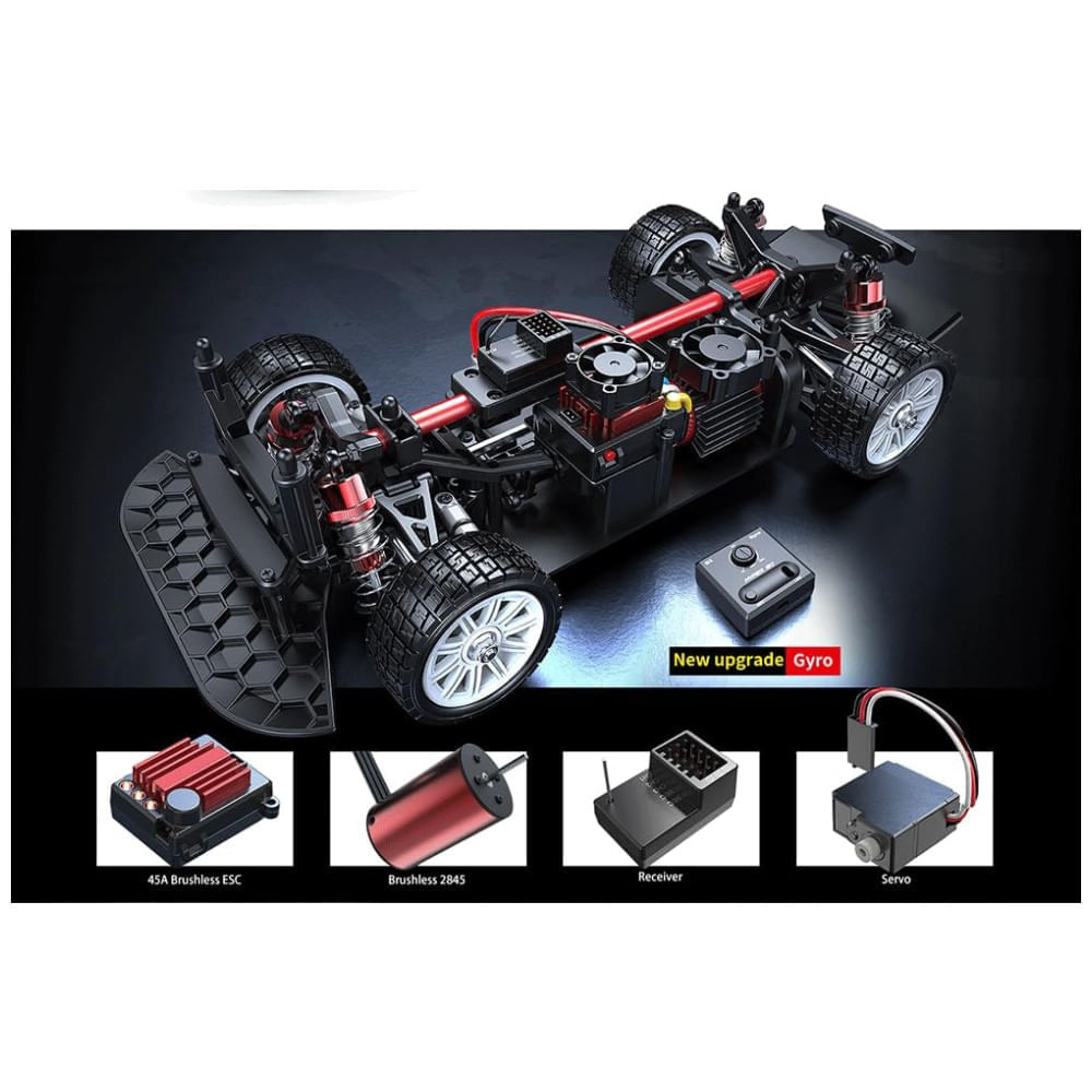 Carro De Drift MJX Hyper Go 14303 Brushless 1 14 2.4G RTR Controle ...