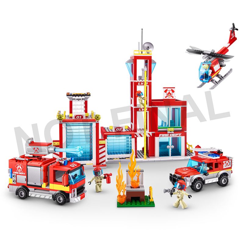 Blocos-de-Montar---Max-Fire---Adventure---Fire-Station---976-pcs---Candide-0