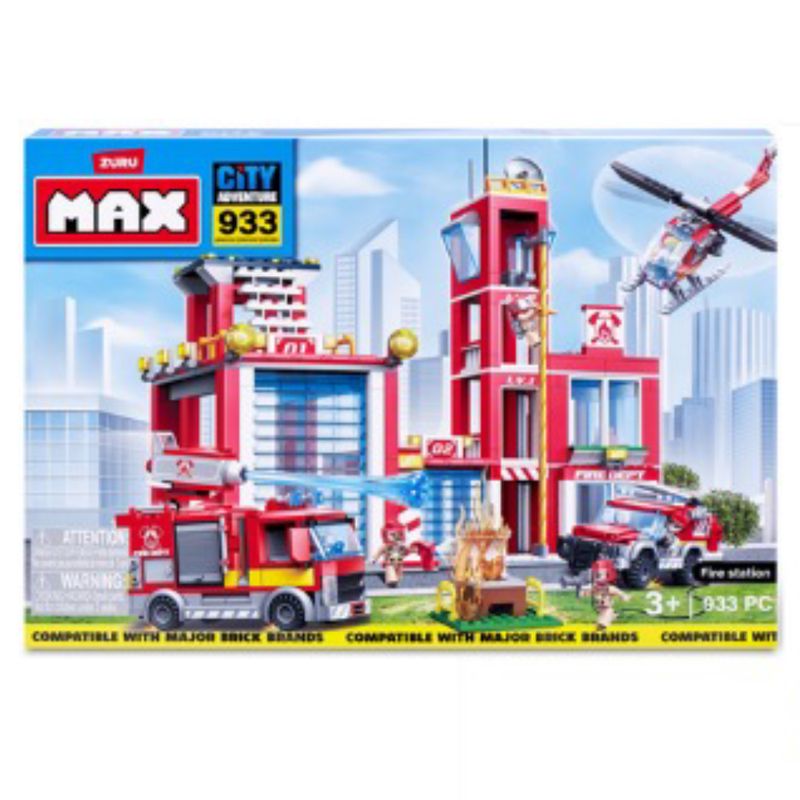 Blocos-de-Montar---Max-Fire---Adventure---Fire-Station---976-pcs---Candide-1