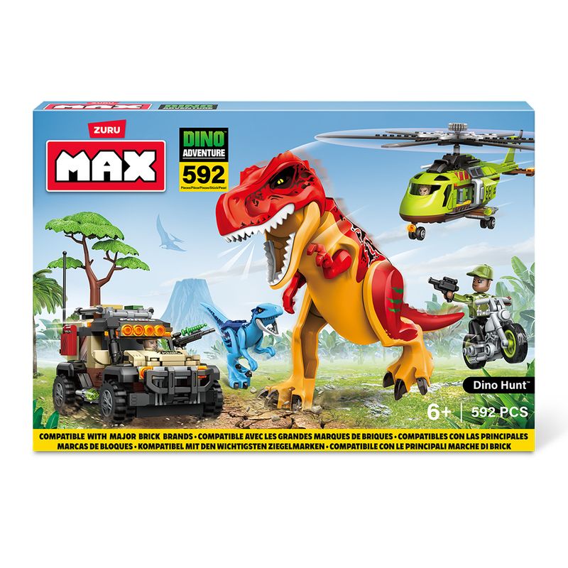 Blocos-de-Montar---Max-Dino---Adventure---Int-Series---Box-Playset---592Pcs---Candide-1