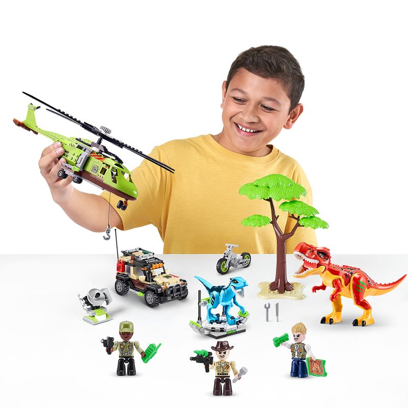 Blocos-de-Montar---Max-Dino---Adventure---Int-Series---Box-Playset---592Pcs---Candide-2