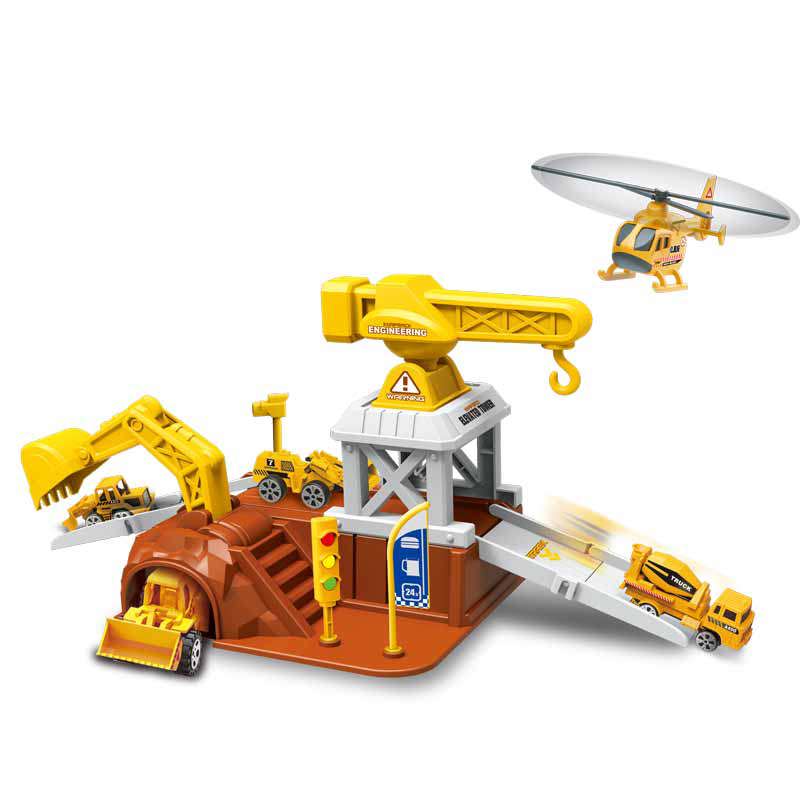 Playset-De-Veiculos---Estacao-De-Construcao---Escala-1-64---Cardoso-0