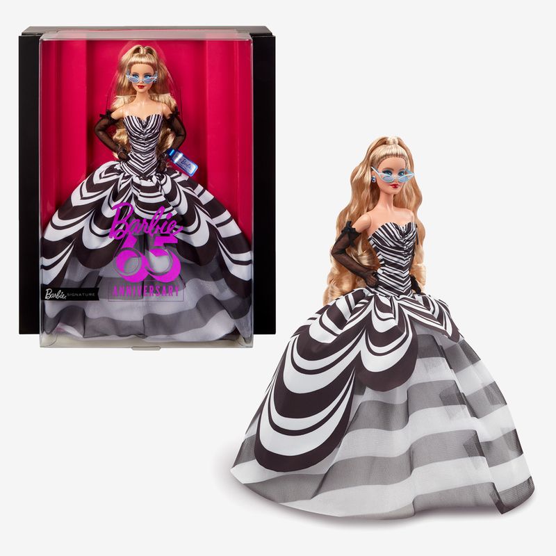 Boneca-Articulada---Barbie---65-Aniversario-Blonde---Mattel-6