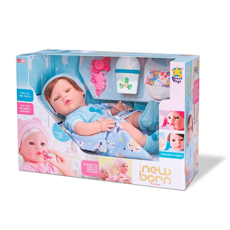 Boneco-Bebe----Diver-Newborn---Premium---Menino---C-Cabelo---Divertoys-1