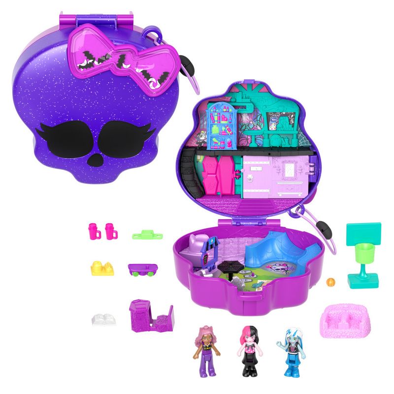 Mini-Bonecas----Monster-High-x-Polly-Pocket---Estojo---Suspresa----Mattel--2