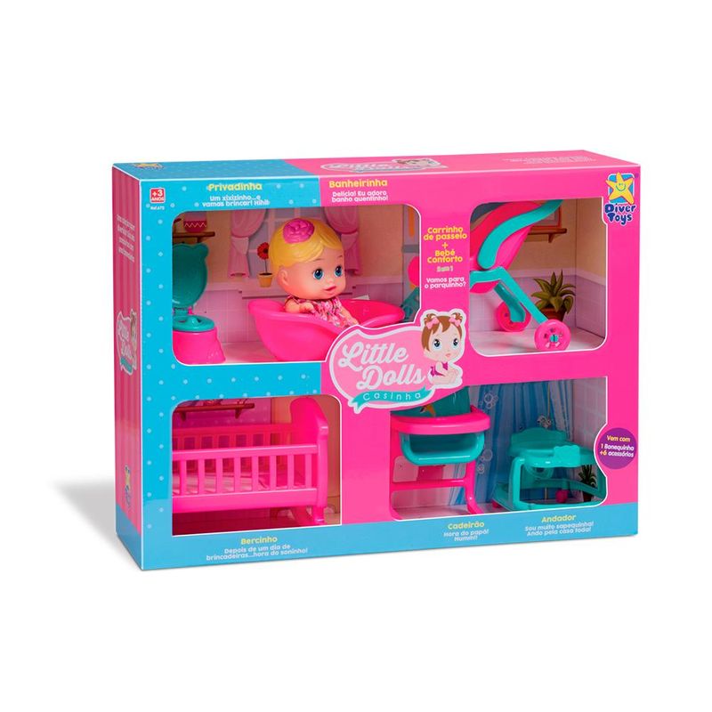 BONECA-LITTLE-DOLLS-CASINHA-DIVERTOYS-8023-0