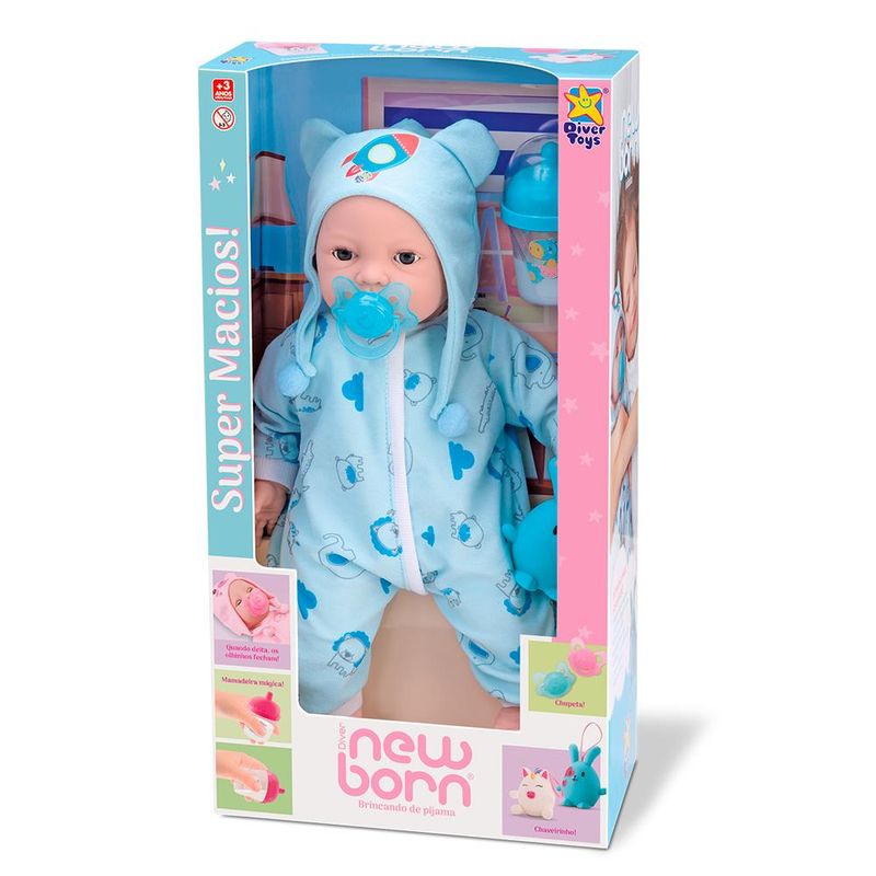 Boneco-Bebe---Diver-Newborn---Brincando-de-Pijama---Menino---Divertoys-1